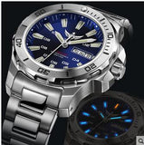Yelang Men Automatic Watch Tritium T100 Light Switzerland ETA Movement 25Jewels Rotate Dial Date Day Diver Watch Waterproof300m