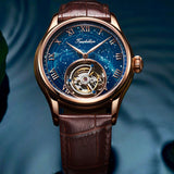 100% Tourbillon GUANQIN Men watches top brand luxury Tourbillon clock men Sapphire Skeleton mechanical watch Relogio Masculino