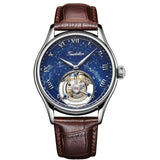 100% Tourbillon GUANQIN Men watches top brand luxury Tourbillon clock men Sapphire Skeleton mechanical watch Relogio Masculino