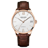 Super Slim Mechanical Watches Casual Wristwatch Business SWISS AGELOCER Brand Leather Watch Men's Fashion 2019 relojes hombre