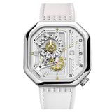 AGELOCER Switzerland Self-wind Mechanical Watch Men Automatic Big Square Black Leather Wrist Watches Reloj Hombre 2019 Luxury