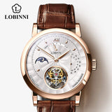 LOBINNI Switzerland Luxury Tourbillon Watch Men Automatic Seagull Men's Mechanical Watch Clock Sapphire saat erkek 2020 Fashion