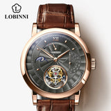 LOBINNI Switzerland Luxury Tourbillon Watch Men Automatic Seagull Men's Mechanical Watch Clock Sapphire saat erkek 2020 Fashion