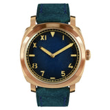 San Martin Vintage Bronze Diver Watch Sapphire See-through Case Back Men Mechanical Watches Leather Strap Waterproof Luminous