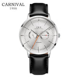 Carnival Fashion Watch Men Automatic Mechanical Wristwatches 30M Waterproof Mens Clock relogio masculino