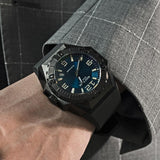 Reef Tiger/RT Top Brand Sport Watches Blue Dial All Black Automatic Mechanical Waterproof Dive Watches Relogio Masculino RGA6903
