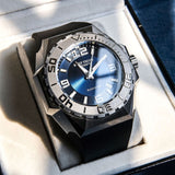 Reef Tiger/RT Top Brand Sport Watches Blue Dial All Black Automatic Mechanical Waterproof Dive Watches Relogio Masculino RGA6903