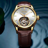 Guanqin Classic Tourbillon Watches Men Skeleton Mechanical Original Brand 2019 Luxury Sapphire Watches For Men Relogio Masculino