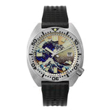 San Martin Tuna 6105 Diver Automatic Mechanical Watches Sapphire Crystal MOP dial 200m Water Resistant Rubber strap Wrist watch