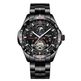 BOYZHE Automatic Mechanical Men Watch Fashion Top Brand Sports Watches Tourbillon Moon Phase Stainless Steel Relogio Masculino