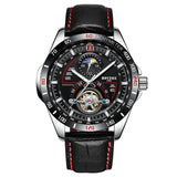 BOYZHE Automatic Mechanical Men Watch Fashion Top Brand Sports Watches Tourbillon Moon Phase Stainless Steel Relogio Masculino